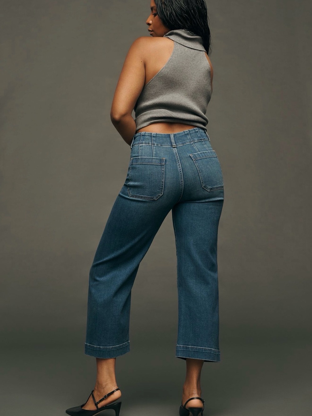The Colette Crop Wide-Leg Jeans by Maeve - Picture 2 of 2